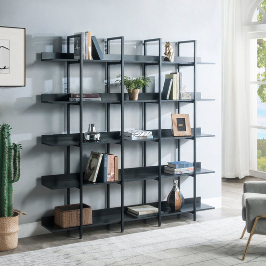 Ouvre 5-Tiered Bookcase, Black