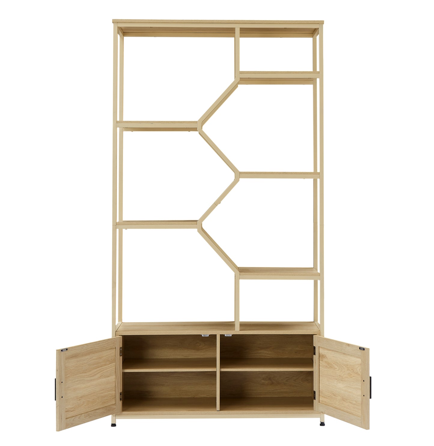 7-Tiered Rattan Bookshelf