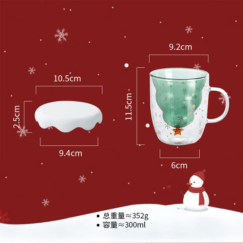 Christmas Tree Glass Mug