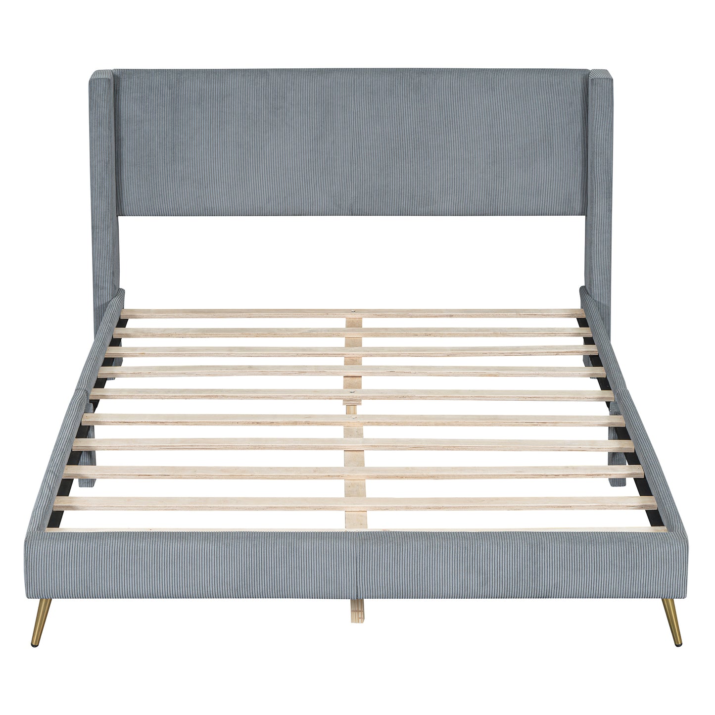 Cory Queen Platform Bed, Gray