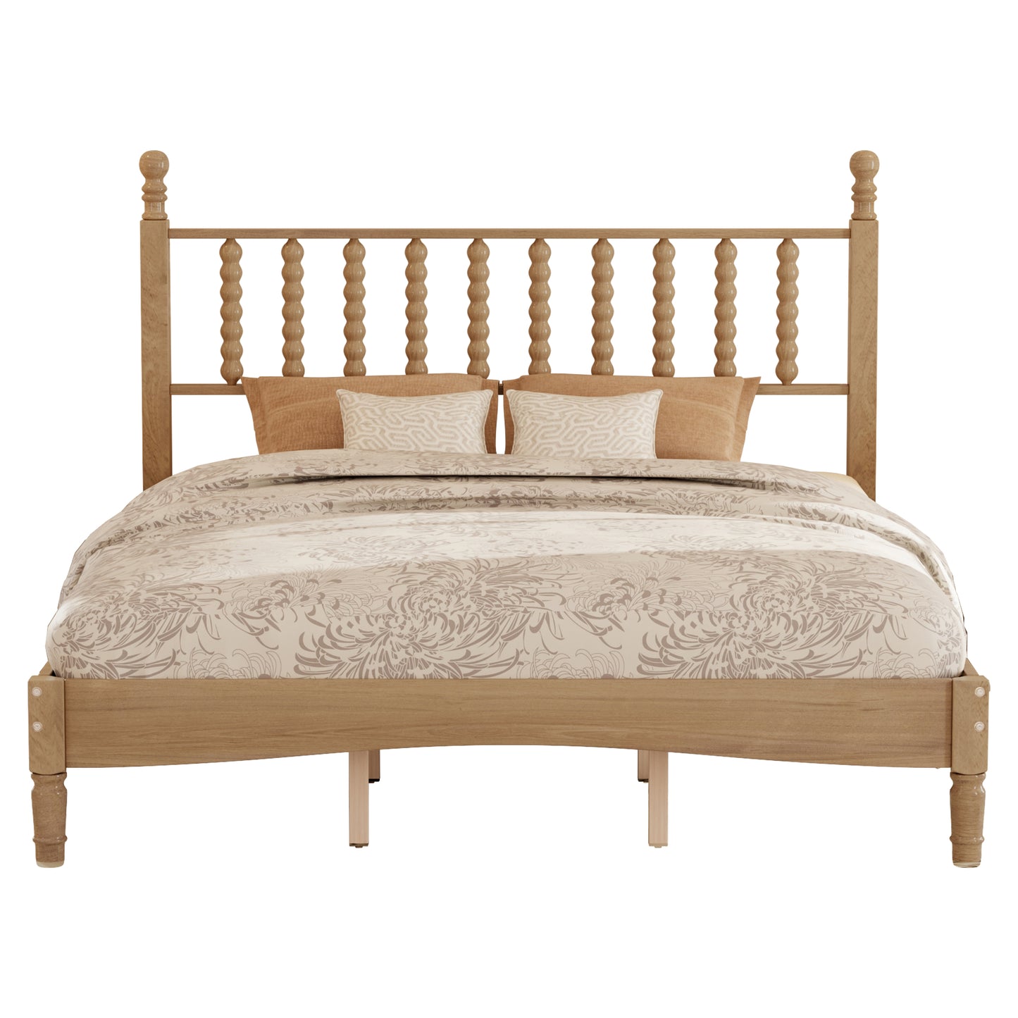 Briar Turned-Spindle Platform Queen Bed, Natural