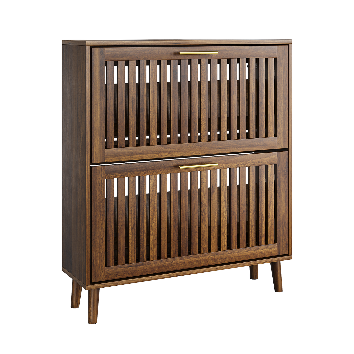 Walnut Shoe Storage Cabinet