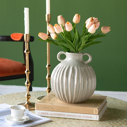 Elara Textured Ceramic Vase