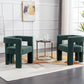 Alpine Set of 2 Barrel Accent Chairs, Emerald