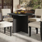 Modern 5-Piece Round Dining Table Set, Black