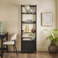 Transitional Narrow Bookshelf, Black