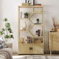 7-Tiered Rattan Bookshelf