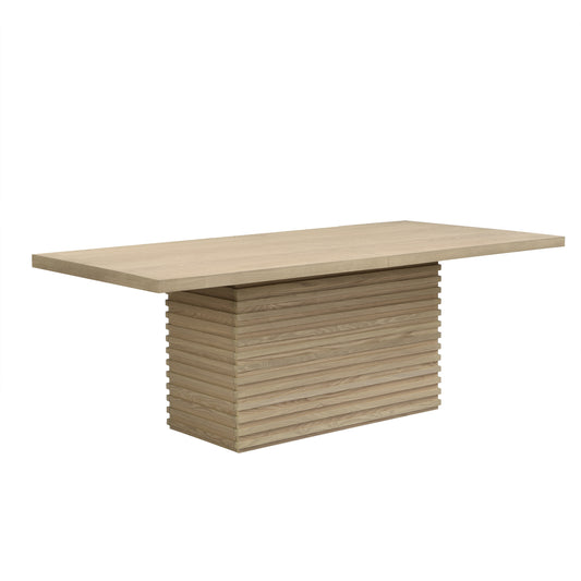 Coad Sculpted Base Dining Table, Natural