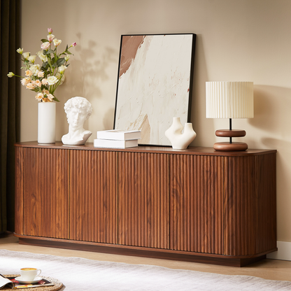 Driftwood Fluted Walnut Media Console