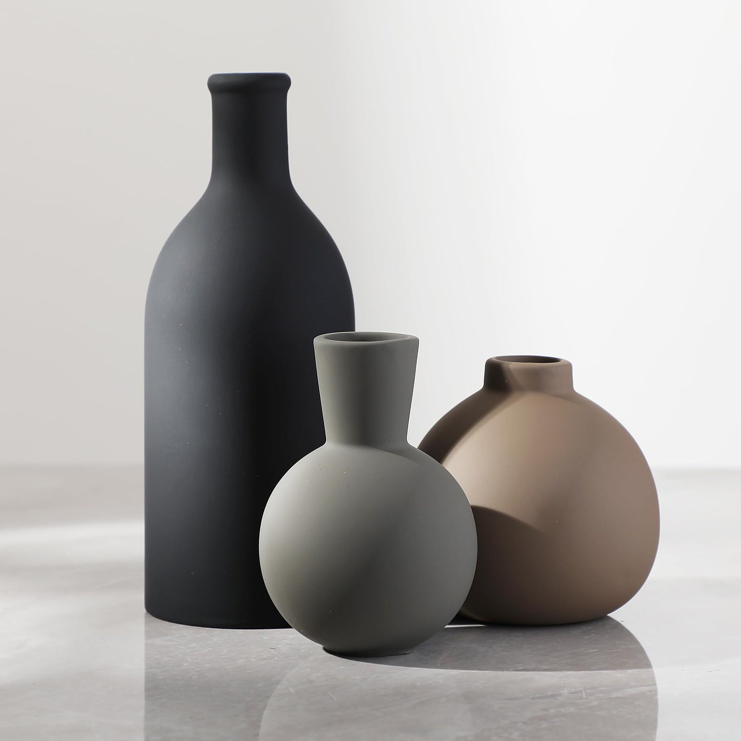 Soren Matte Ceramic Vase , Set of 3
