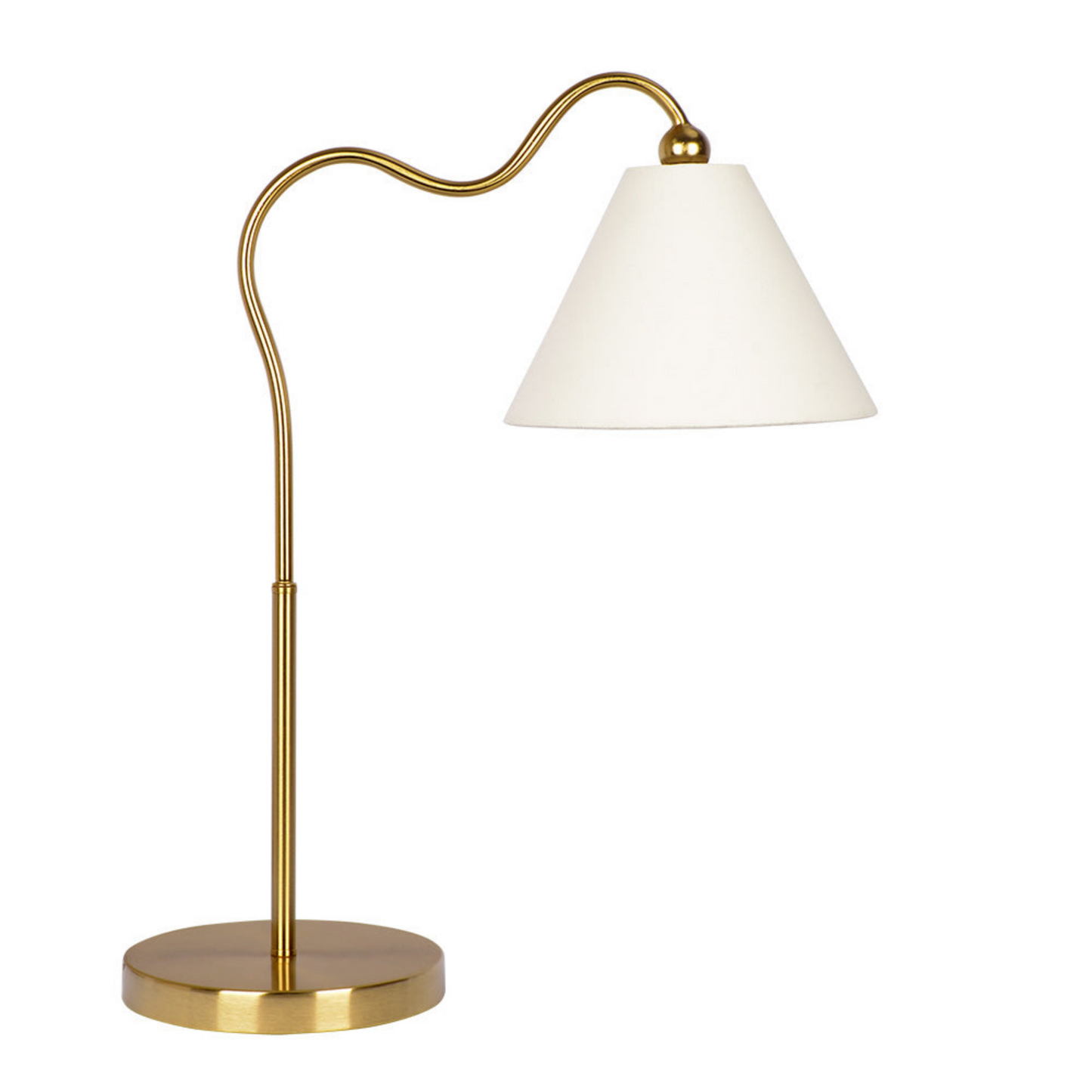 Auren Curved Brass Table Lamp