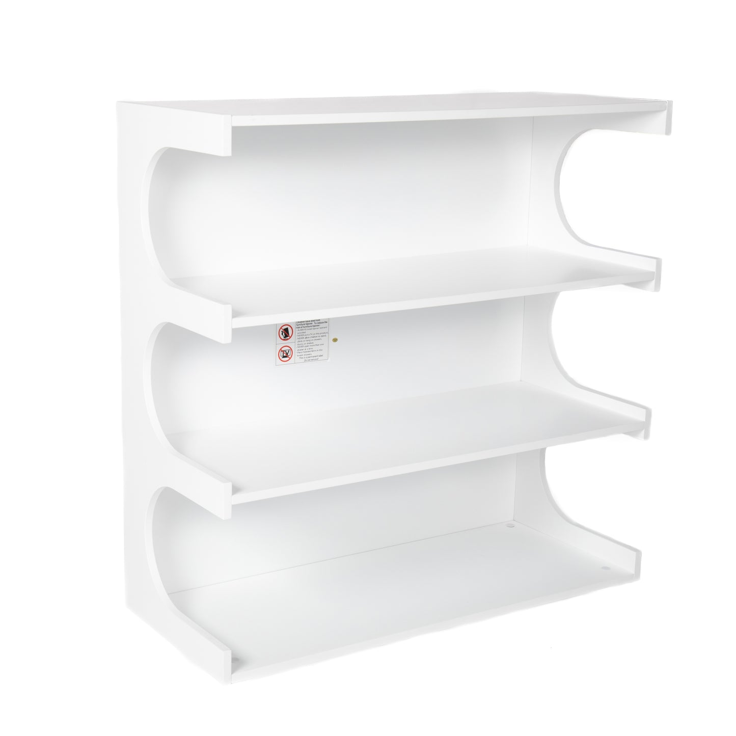 Blanc 4-Tier Modular Bookcase & Coffee Table