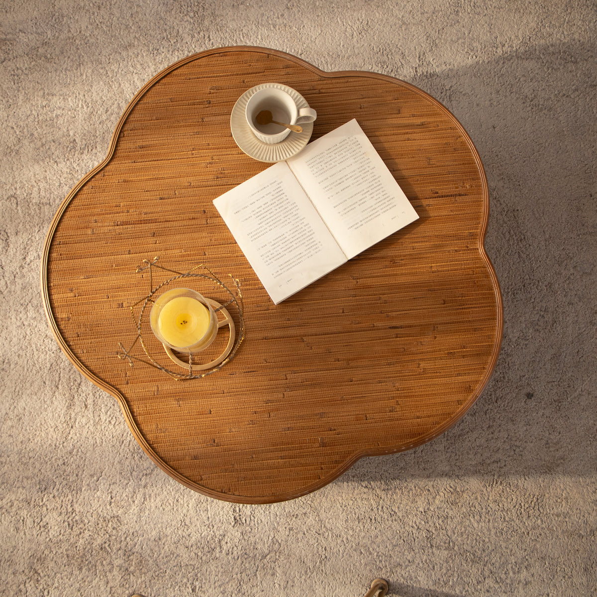 Flora Sculpted Wood Storage Coffee Table