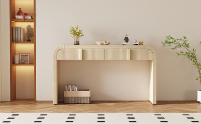 Pyrk Console Table, Apricot Cream