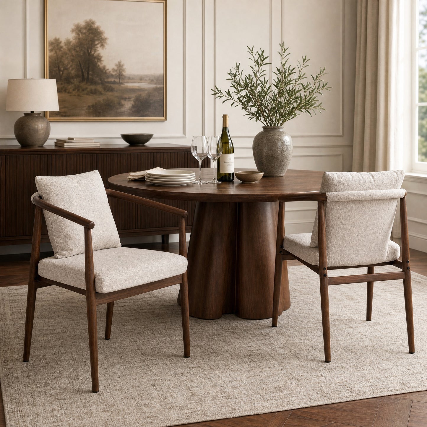 Maren Upholstered Dining Armchairs, Set of 2