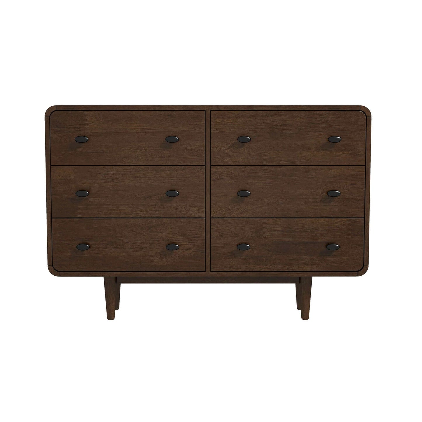 Alexa Mid Century Six-Drawer Dresser