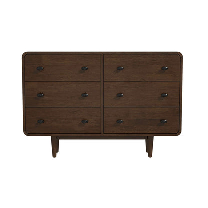 Alexa Mid Century Six-Drawer Dresser