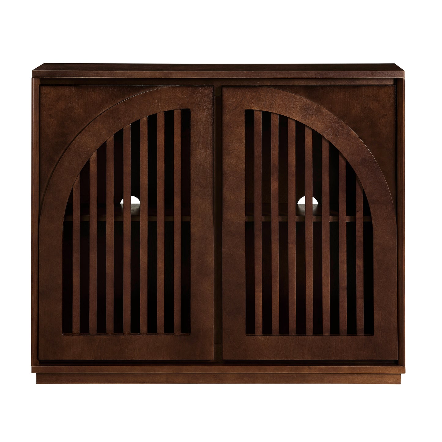 Orson Arched Dark Walnut Cabinet