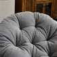 Oversized Papasan Swivel Accent Chair, Grey