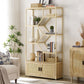 7-Tiered Rattan Bookshelf