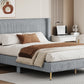 Cory Queen Platform Bed, Gray