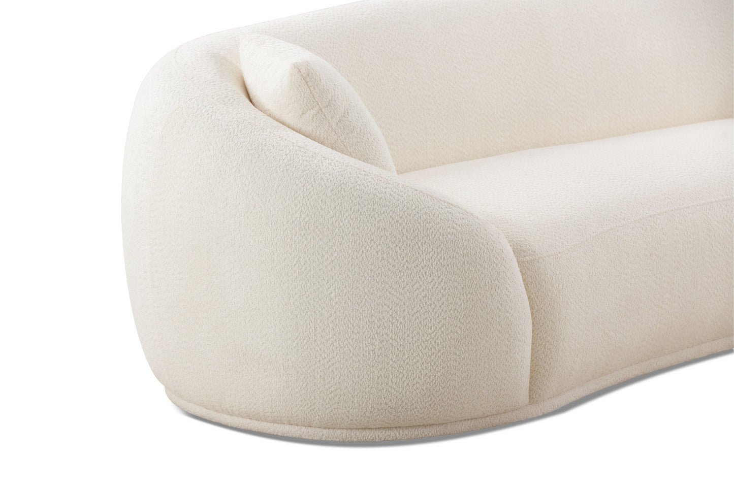 Half Moon Curved Sofa, White