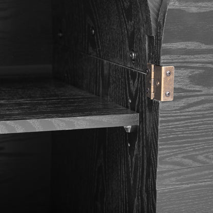Black Ash Curved Edge Sideboard