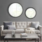 Black Beaded Round Wall Mirror – 36” Decorative Accent Mirror