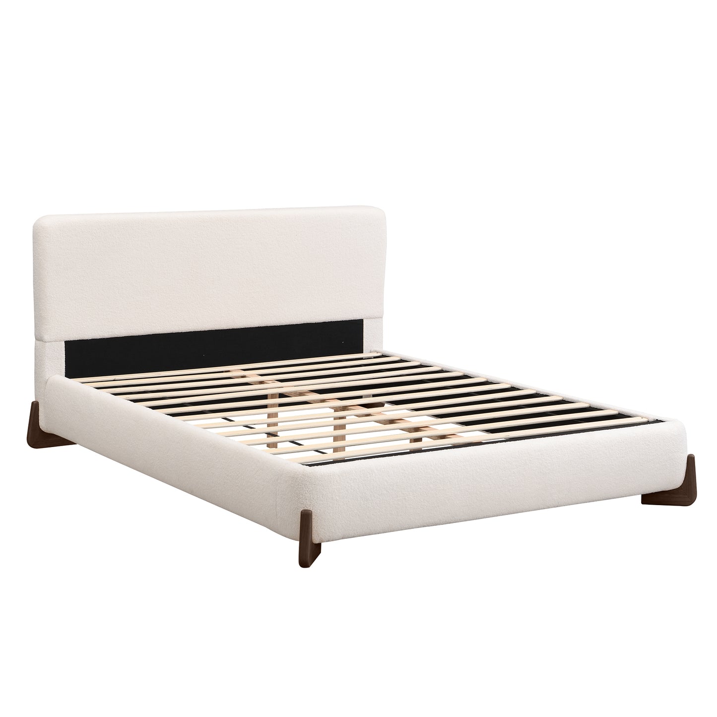 Elowen Bouclé Upholstered Bed, Queen