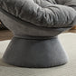 Oversized Papasan Swivel Accent Chair, Grey