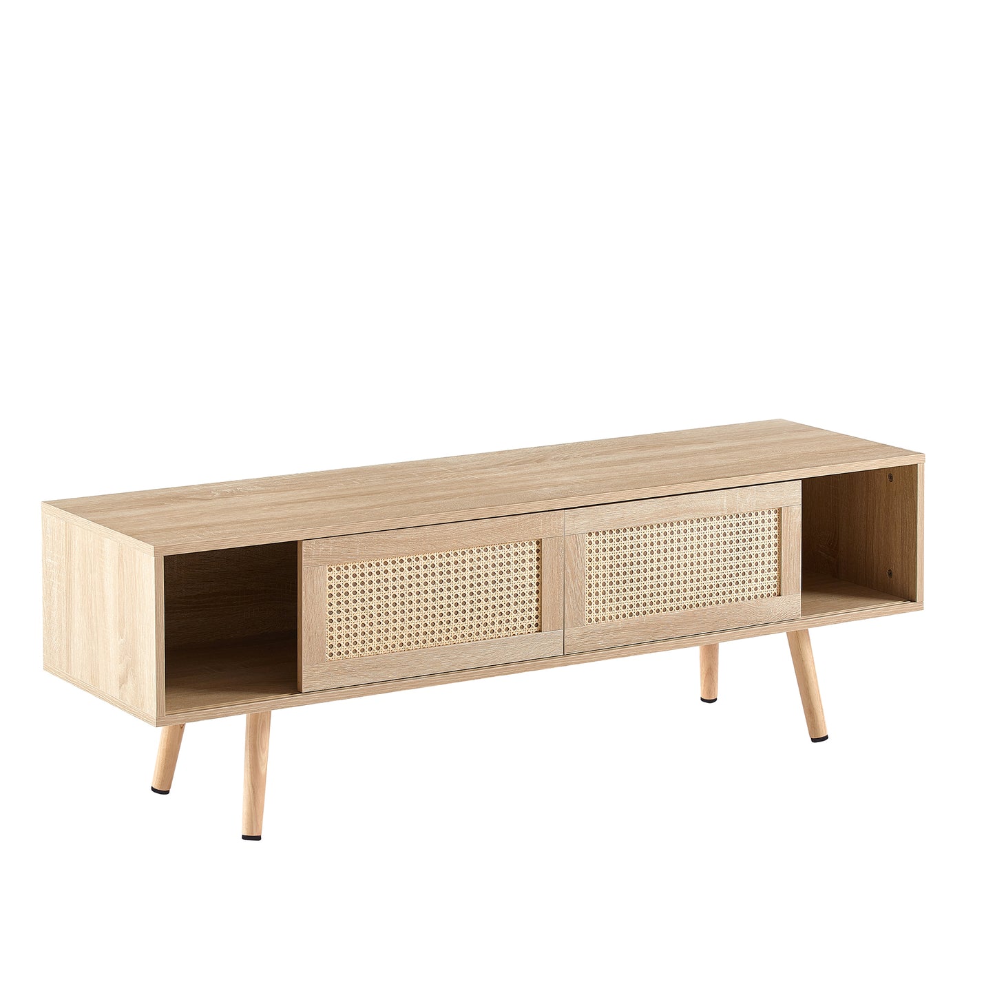 55.12" Rattan Storage TV Console