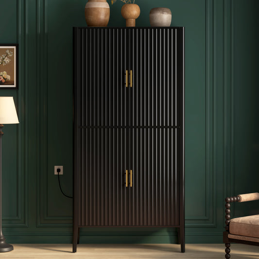 Montclair Fluted Bar Cabinet