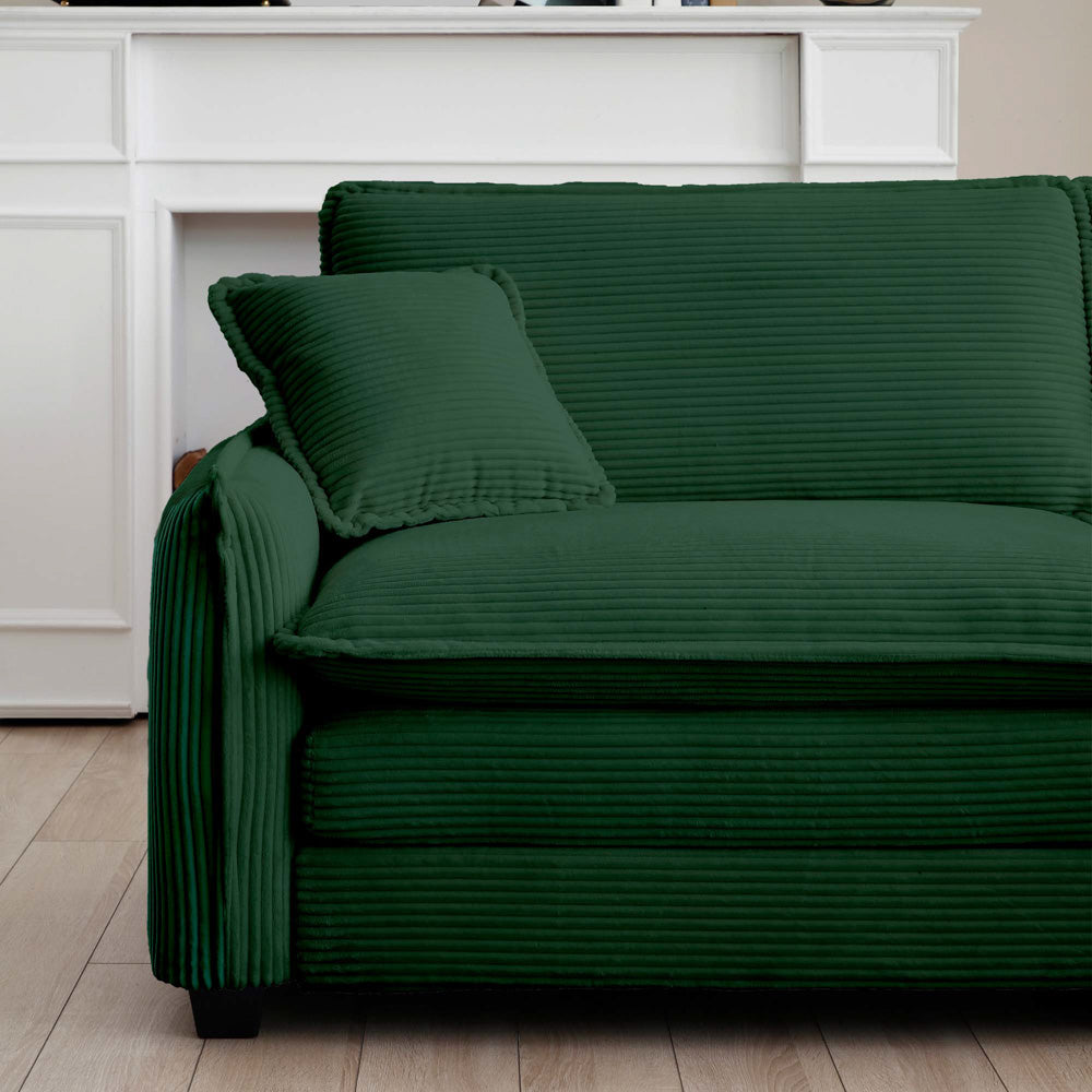 Berk Corduroy Sofa, Green