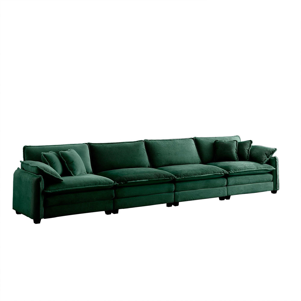 Berk Corduroy Sofa, Green