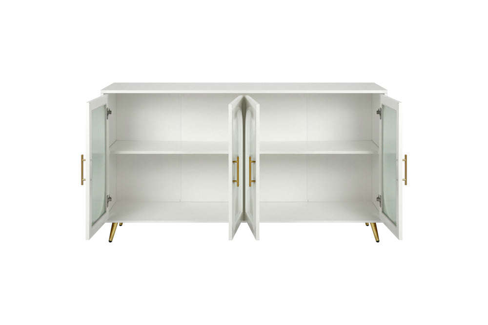 65" Brevy TV Console, White