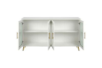 65" Brevy TV Console, White