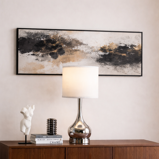 Corrine Polished Silver Table Lamp