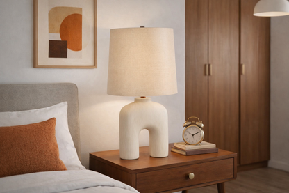 Arc Sculptural Resin Table Lamp
