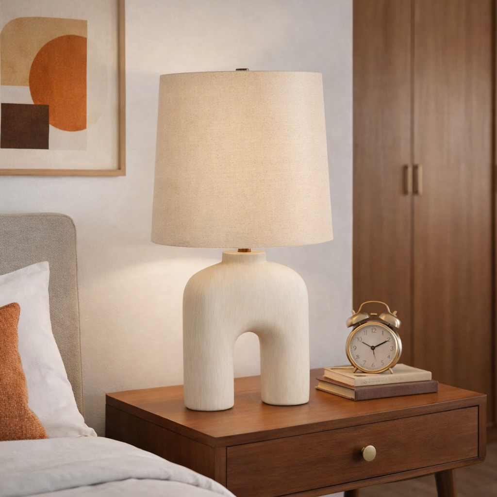 Arc Sculptural Resin Table Lamp