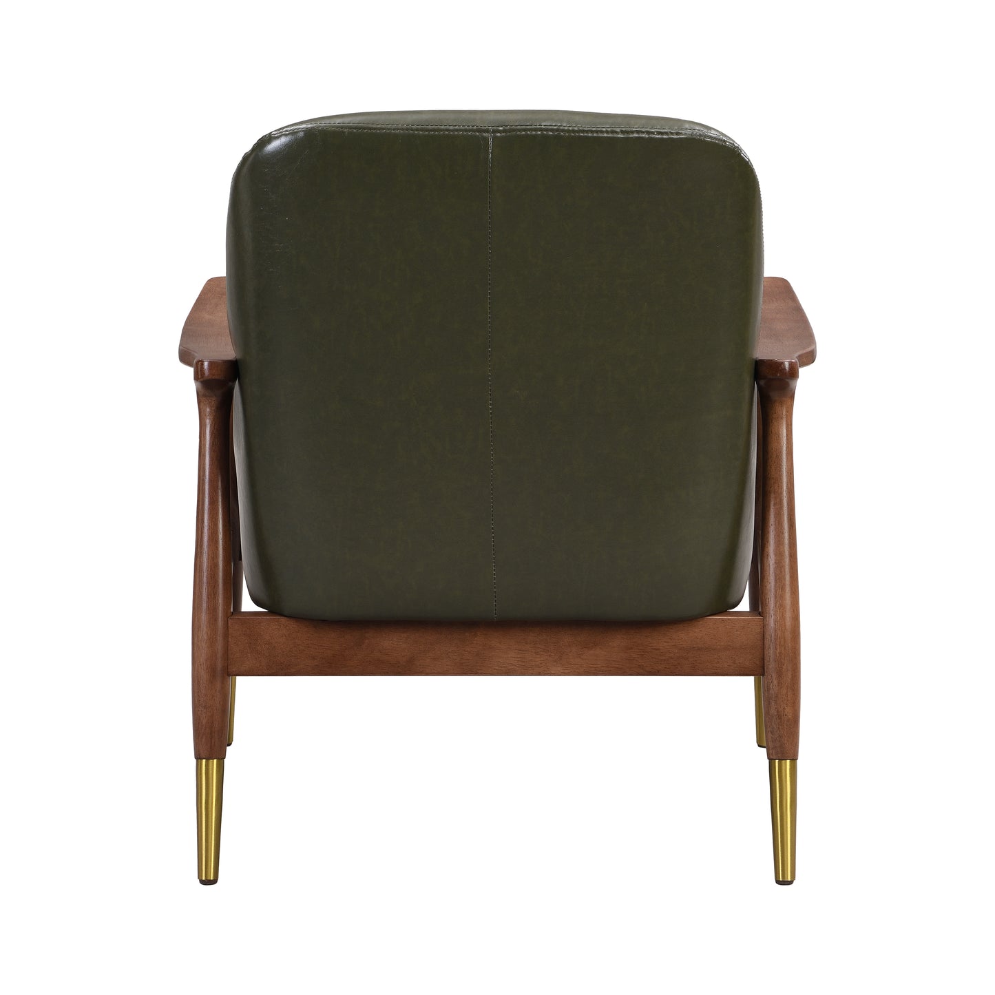 Kova Mid-Century Faux Leather Accent Chair