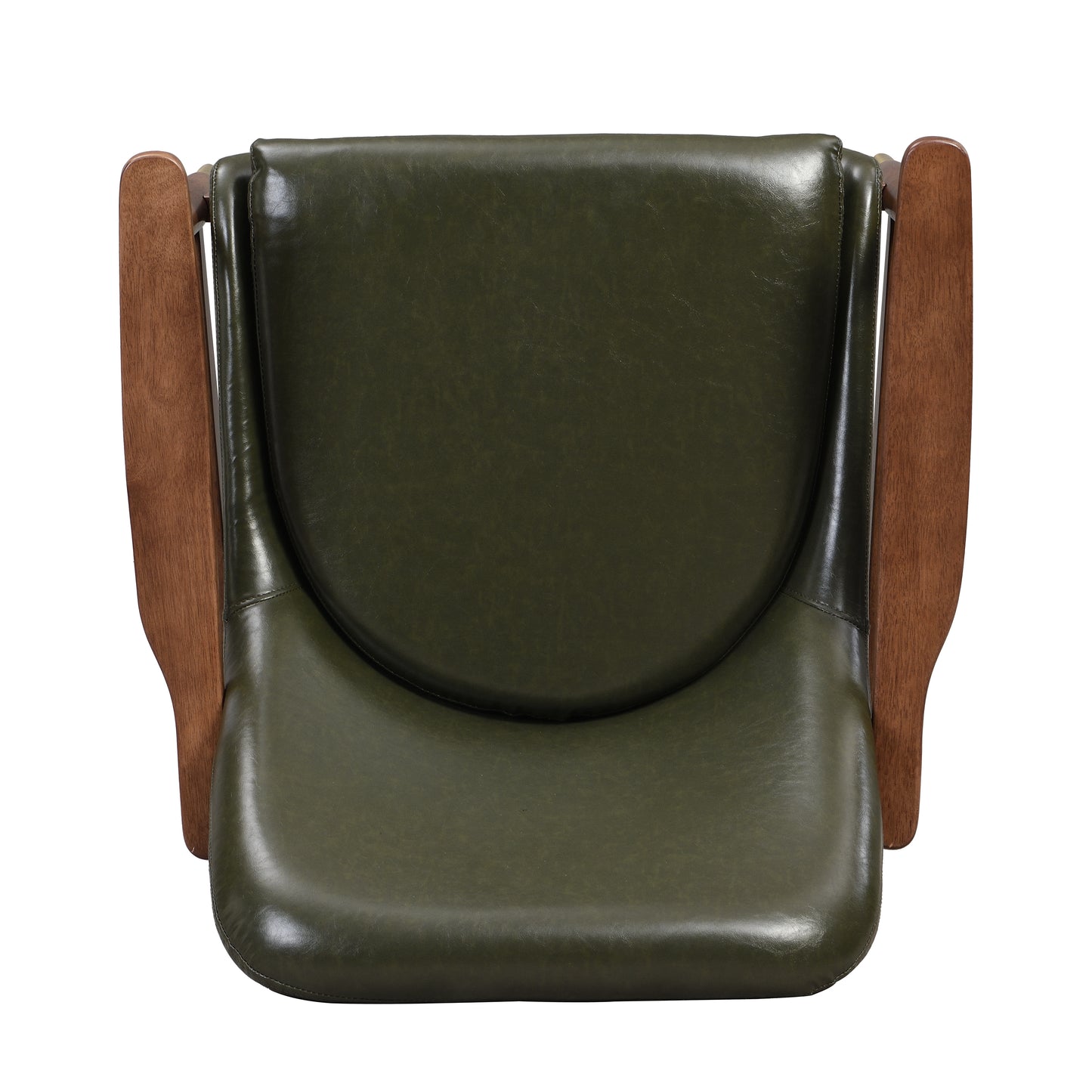 Kova Mid-Century Faux Leather Accent Chair