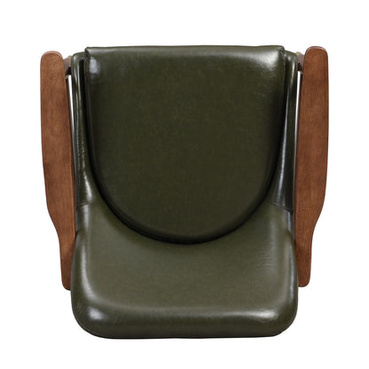 Kova Mid-Century Faux Leather Accent Chair