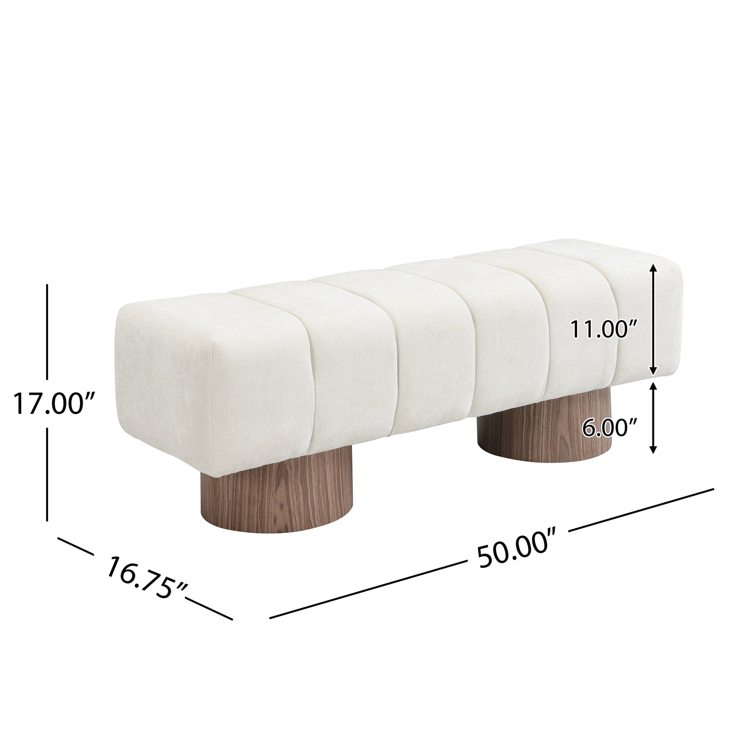 Linden Upholstered Chenille Bench