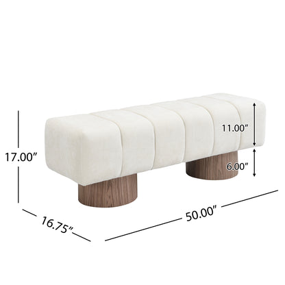 Linden Upholstered Chenille Bench