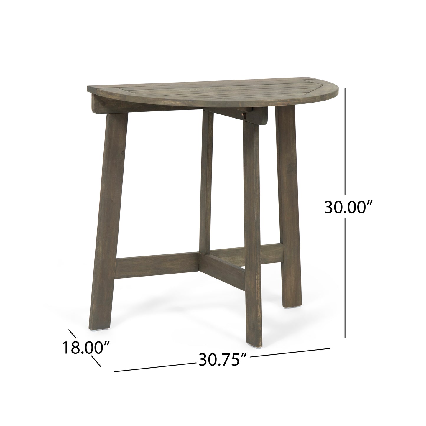 Ardin Folding Bistro Table, Grey Finish