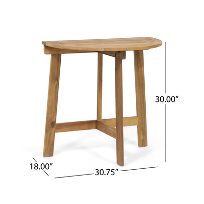 Ardin Folding Bistro Table, Natural Finish