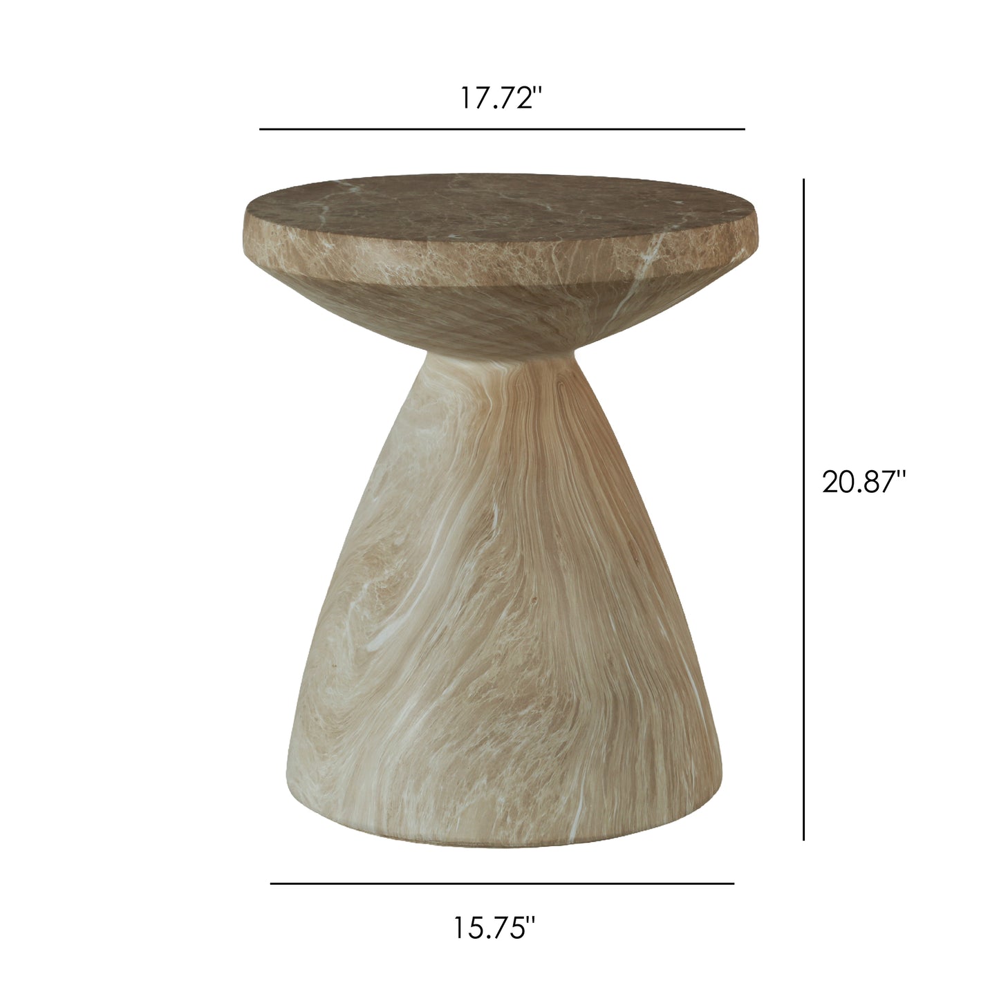 Terrazzo Faux Marble Outdoor Side Table