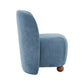 Ellie Armless Accent Chair, Blue