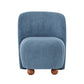 Ellie Armless Accent Chair, Blue