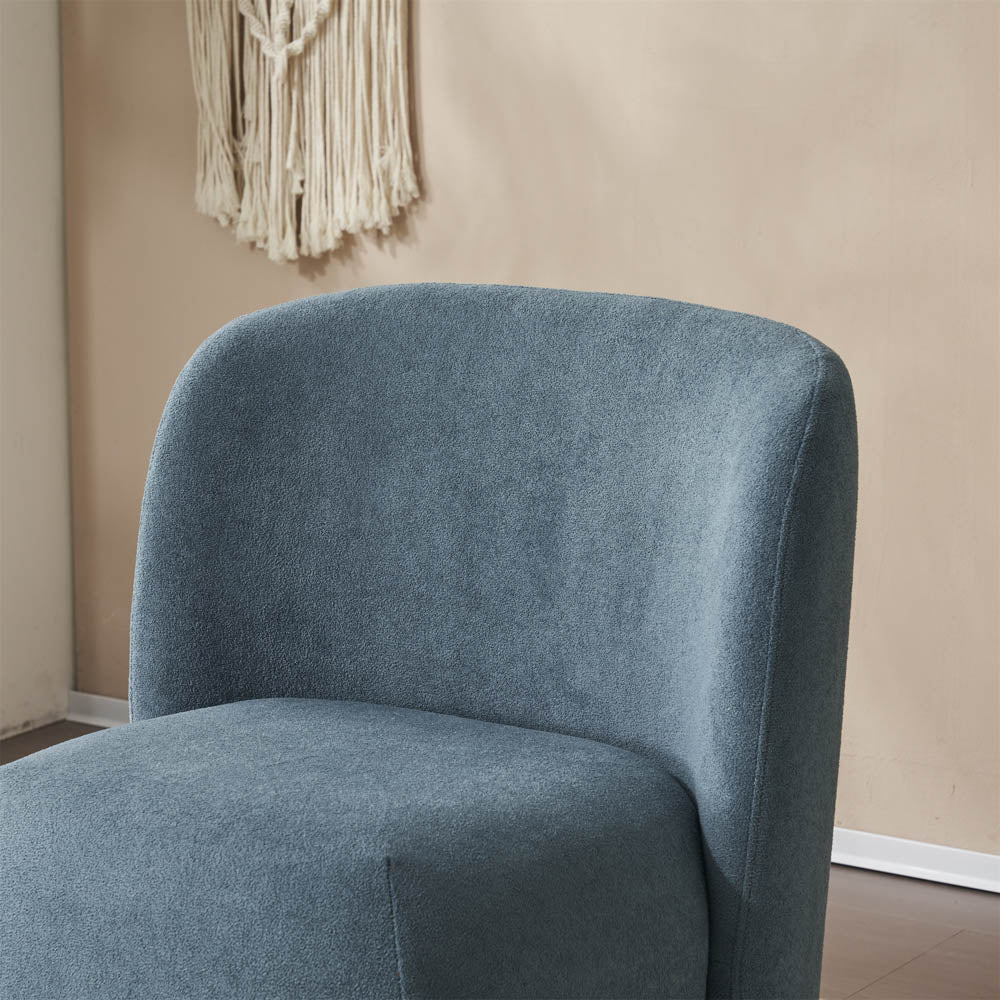 Ellie Armless Accent Chair, Blue